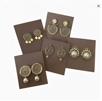 Boucles d'oreilles vintage en gros Resoul, bijoux de style 'Old Money', boucles d'oreilles antiques, bijoux fantaisie pour femmes