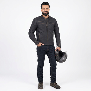 Veste en cuir de course personnalisée de haute qualité pour homme, légère, coupe-vent, vêtements de sport d'hiver, grande taille, équipement de course de moto tout-terrain - Product Image 1
