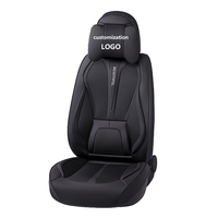 Housse de siège de voiture universelle quatre saisons en cuir Napa de luxe, rouge et noir, imperméable, sur mesure