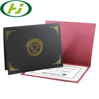 Carpeta de papel de estampación personalizada, soporte de Certificado de archivo A4/5