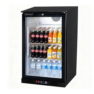 Armoire de bar à cocktails NE-100C 108L, porte vitrée simple, affichage numérique noir, comptoir, écologique, 2-10 R600a - Product Image 1