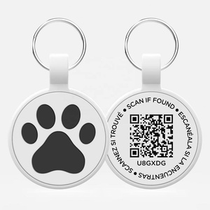 Venta caliente personalizable nombre de identificación de goma y etiqueta de código QR para perros etiqueta personalizada para mascotas con código QR de alta visibilidad - Product Image 2