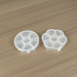 Transparent PP Plastic Round 7 Compartment Pillbox Mini Travel Pill Case For Medicine Storage - Product Image 3