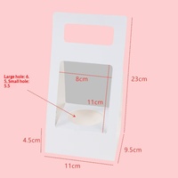 Boîte d'emballage de fleurs portable personnalisée, boîte cadeau simple pour plantes succulentes, carton blanc laminé