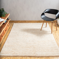 Tapis de chanvre durable tissé à la main fabriqué à partir de fibres de laine naturelles durables pour les intérieurs de maison modernes rustiques bohèmes et minimalistes