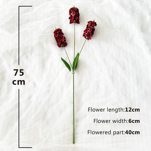 ดอกไม้ปลอมดอกลาเวนเดอร์3ดอก <span class=keywords><strong>Rhineland</strong></span> 7หัว Phalaenopsis เครื่องประดับงานแต่งงานตรงดอกไม้ตกแต่งบอนไซ - Product Image 6