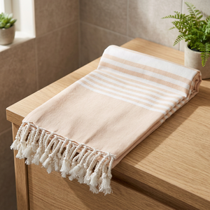 Serviette de plage rectangulaire moderne en coton turc rayé, imprimée avec photo personnalisée, séchage rapide, tissée, sans sable, pour adulte, toutes saisons - Product Image 1