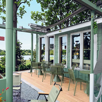 Ensemble table et chaises de balcon de café, mobilier d'extérieur moderne minimaliste, structure métallique durable de haute qualité, exclusif pour usage extérieur