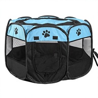 YueChong Cage Octogonale Portable pour Chat / Boîte de Travail pour Chat Anti-Rayures, Tente Clôture pour Animaux Pliable, Cage pour Chien et Chat