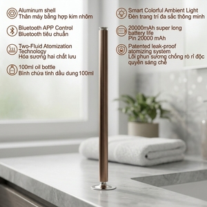 Diffuseur d'arômes électrique vertical en aluminium, nébuliseur d'huiles parfumées sans eau - Product Image 4