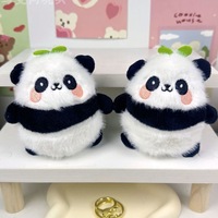 Porte-clés en peluche suspendu Panda mignon Porte-clés en alliage souple et décoration suspendue inspirée du panda géant