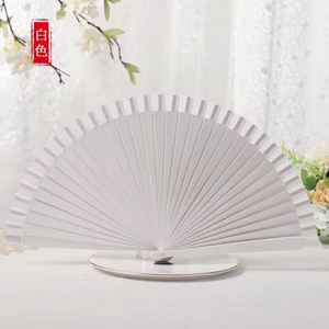 Éventail pliable en bambou style vintage japonais, peint à la main, portable, artisanal pour femme, motif vague, style rétro - Product Image 6