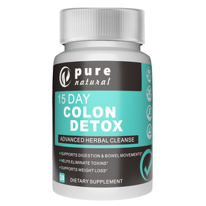 Cápsulas Orgánicas Detox para Adelgazar al por Mayor para Adultos, Limpiador de Colon, Soporte para la Salud Intestinal de 15 Días - Product Image 1