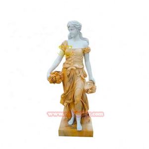 Statue de déesse de prêtre en marbre d'extérieur Sculpture sur pierre élégante Décoration de paysage de <span class=keywords><strong>jardin</strong></span> Sculpture d'art design - Product Image 6