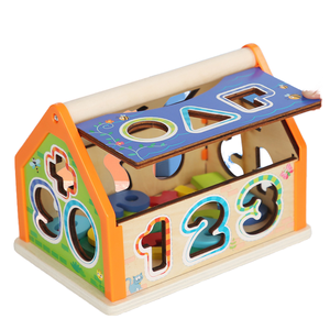 Unisex Bằng Gỗ Kỹ Thuật Số Nhà Câu Đố Xây Dựng Khối Giáo Dục Sớm Tập Thể Dục Trong Tay Mắt Phối Hợp Cho 2 4 Tuổi Trẻ Em - Product Image 1