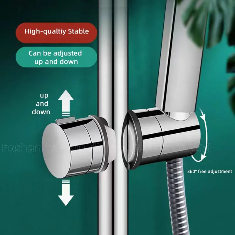 High Quality Adjustable Polished Chrome ABS Hand Bathroom Shower Head Set Holder Bidet Bracket