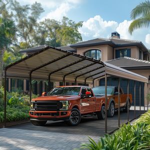 <span class=keywords><strong>Abri</strong></span> pour voiture 12x30 pieds, <span class=keywords><strong>abri</strong></span> métallique pour 2 voitures, auvent robuste, garage portable <span class=keywords><strong>avec</strong></span> <span class=keywords><strong>toit</strong></span> <span class=keywords><strong>en</strong></span> <span class=keywords><strong>acier</strong></span> <span class=keywords><strong>galvanisé</strong></span>, <span class=keywords><strong>abri</strong></span> multi-usages - Product Image 3