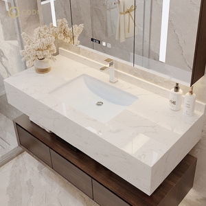 GODI <strong>Luxury</strong> Contemporary Customizable 36 Inch Cabinet Single Vessel Sink Mirror Bathroom Vanity Set <strong>Light</strong> <strong>Fixture</strong> With Drawer - Product Image 3