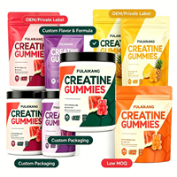 OEM Private Label Creatine Gummies Halal gecertificeerd Vegan 4 Gummies per verpakking Aangepaste verpakking Groothandel