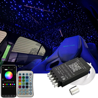 Kit d'éclairage de plafond LED à fibres optiques 0,75 mm, effet ciel étoilé RGBW, ultra-fin, DC12V, contrôlable par application, pour décoration de toit de voiture
