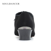 Vente en gros de chaussures de danse de salon pour hommes Soul & BD chaussures de danse latine à talons bas noirs en toile en cuir pour enseignement chaussures de danse latine pour hommes 467