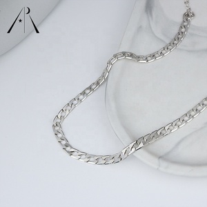 <span class=keywords><strong>Collier</strong></span> <span class=keywords><strong>en</strong></span> <span class=keywords><strong>argent</strong></span> fin sterling 925 pour femmes, polissage haut, classique, <span class=keywords><strong>ras</strong></span> du <span class=keywords><strong>cou</strong></span>, <span class=keywords><strong>plat</strong></span>, lien, chaîne cubaine, offre spéciale - Product Image 4