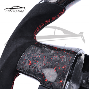 Volant en fibre de carbone forgée rouge Alcantara <span class=keywords><strong>2004</strong></span>-2008 pour Ford <span class=keywords><strong>Raptor</strong></span> F150 F-150 - Product Image 5