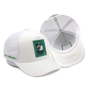Özel Tasarım Vintage Kartal İşlemeli Yama Trucker Şapka Beyaz Nervürlü Kordonlu Fileli Beyzbol Şapkası Sokak Kaykayı ve Açık Hava Aktiviteleri İçin - Product Image 2