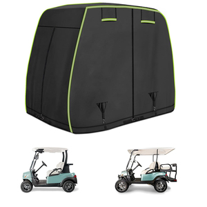 Benutzer definierte Größe 2 4 Passagiere Golf wagen abdeckungen mit Reiß verschluss Wasserdichte Ganzjahres-Schutz abdeckung für Golf wagen im Freien - Product Image 4