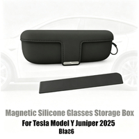 Per Tesla Model Y Juniper 2025 2026: Custodia Magnetica in Silicone per Occhiali, Organizer per Cruscotto, Accessori Interni Auto