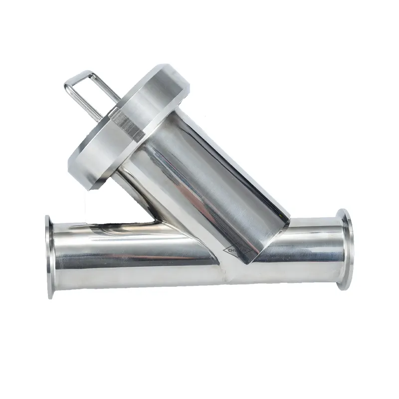 Sıcak satış sıhhi paslanmaz çelik Y tipi süzgeç/filtre üçlü kelepçe geçme burç yüksük bağlantısı