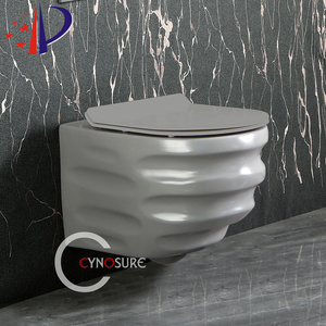 Usine personnalisée directe Ventes d'appareils sanitaires européens de haute qualité Toilettes murales en céramique gris clair Salle de bains - Product Image 1