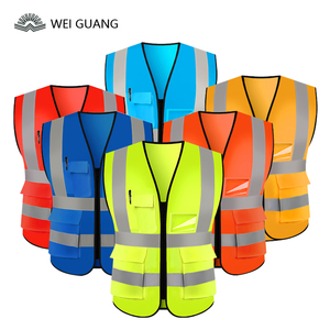 Chalecos de seguridad de alta visibilidad, ropa reflectante de malla, amarillo, verde y azul, con logotipo, venta al por mayor, <span class=keywords><strong>China</strong></span> - Product Image 4