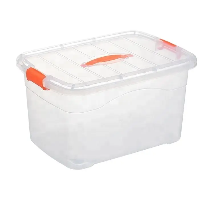 Hot Sale Transparent Handle 27L Handle Multi Purpose Clear Plastic Acrylic Tool Storage Box