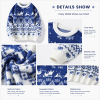 Pull de Noël personnalisé OEM ODM pour homme, pull tricoté à manches longues, pull de Noël moche, tricot d'hiver en gros