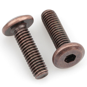 Vis décoratives chanfreinées hexagonales en Bronze rouge Boulons <span class=keywords><strong>de</strong></span> meubles <span class=keywords><strong>vintage</strong></span> pour chaise et table à tête plate Nouveau design antique M6 - Product Image 5