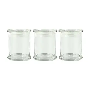 Luxury contenants a bougies large glass candle jar transparent 300ml 200ml