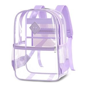 Large Capacity Transparent PVC Backpack Simple Waterproof Casual Full Transparent Jelly Student Schoolbag Promotional