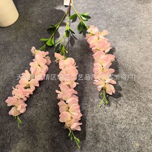 Guirlande de fleurs artificielles de glycine en soie pour décorations de plafond de mariage, multicolores, à longues tiges, plantes suspendues décoratives - Product Image 3