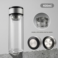 Tasse à thé en verre borosilicate à double paroi moderne, grande capacité, tasse de voyage pour le bureau et la maison