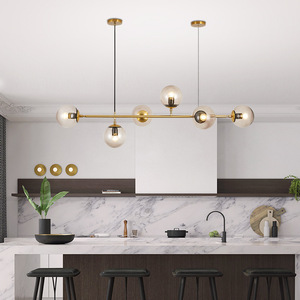 Postmodern Nordic Creative Unique Magic Bean Strip <b>Light</b> Trendy Minimalist Restaurant Chandelier for <b>Dining</b> Room Table Bar 3000K - Product Image 1