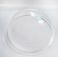 Dôme Radôme Hémisphérique Creux en Acrylique Thermoformé sur Mesure à 4 Trous avec Service de Découpe – Demi-Dôme en Plastique Transparent
