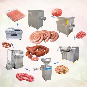HNOC Maquinas Embutidora De Chorizo Pneumatic Sausage Clipper Fill Machine Complete Sausage Make Line