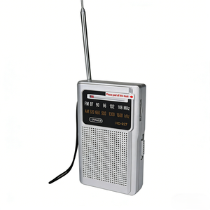 Radio Tascabile FM AM Leggera in Plastica con Altoparlante Integrato e Cinturino da Polso per Escursioni, Passeggiate e Campeggio - Product Image 1