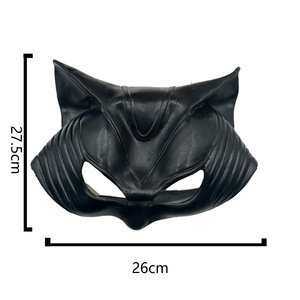 Máscara de <span class=keywords><strong>Catwoman</strong></span> de media cara, accesorio de disfraz para cosplay de fiesta de Halloween, máscara negra sexy con orejas de gato - Product Image 4