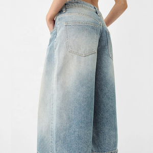 FY Wholesale <strong>Women</strong> Baggy <strong>Denim</strong> Bermuda <strong>Shorts</strong> Vintage Straight Wide Leg <strong>Denim</strong> Long <strong>Shorts</strong> Casual Y2k <strong>Knee</strong> <strong>Length</strong> Jean Jorts - Product Image 3