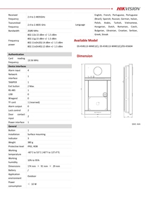 Videoportero IP <span class=keywords><strong>Hik</strong></span> Original DS-KV8113-WME1(C) DS-KV8213-WME1(C) DS-KV8413-WME1(C) para Villa con Timbre y 1-2-4 Botones - Product Image 6