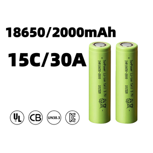 Batterie 18650 15C 2000mAh 3.7V Haute Puissance, Cellule 18650 pour Drone et Moto Électrique |   Batterie Li-ion rechargeable INR18650-2000 - Product Image 1