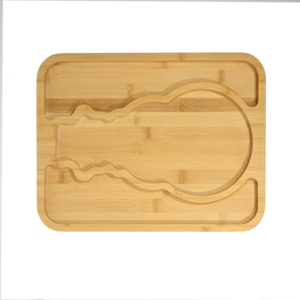 Plateau <span class=keywords><strong>de</strong></span> <span class=keywords><strong>charcuterie</strong></span> et fromages en bois, compartimenté, avec couvercle, pour apéritifs et collations, en bambou, assiette <span class=keywords><strong>de</strong></span> dîner diététique et bariatrique - Product Image 4