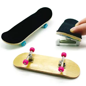 Papan Seluncur Kayu Papan Jari, Skateboard Profesional Lengkap Kayu Maple